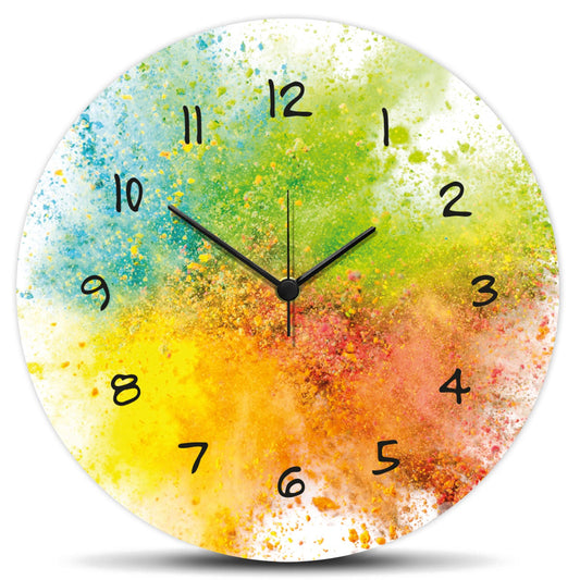 Wanduhr aus Holz Splash Love - mit UV Druck
