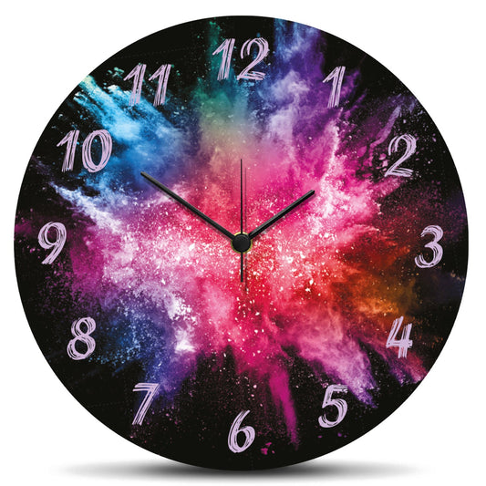 Wanduhr aus Holz Splash Love 2.0 - mit UV Druck