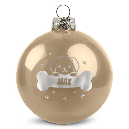 Gravierte Weihnachtskugel - Haustier - Hund & Katze