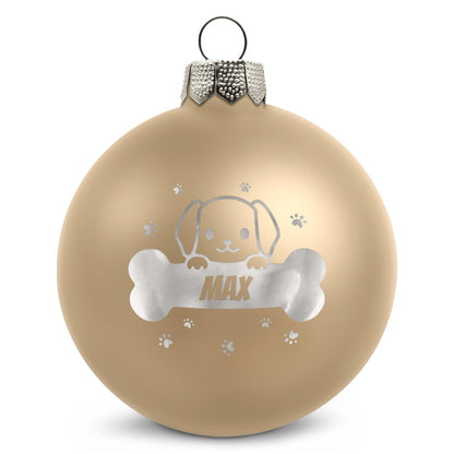 Gravierte Weihnachtskugel - Haustier - Hund & Katze