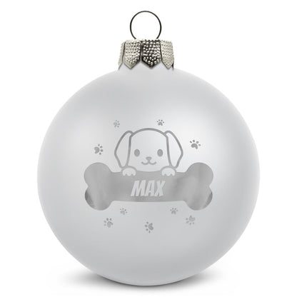 Gravierte Weihnachtskugel - Haustier - Hund & Katze