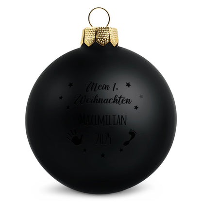 Gravierte Weihnachtskugel - Mein erstes Weihnachten