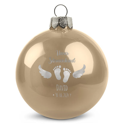 Gravierte Weihnachtskugel - Sternenkind