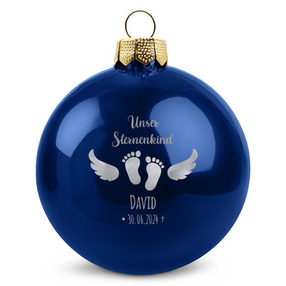 Gravierte Weihnachtskugel - Sternenkind