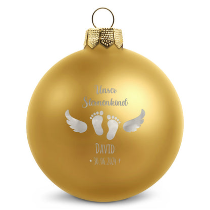 Gravierte Weihnachtskugel - Sternenkind