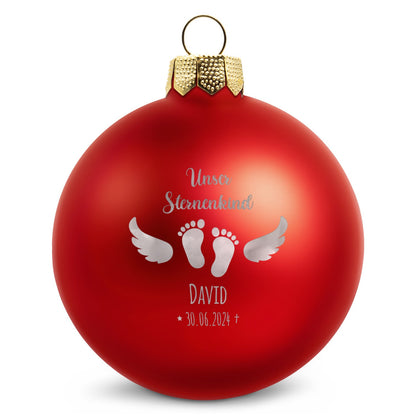 Gravierte Weihnachtskugel - Sternenkind