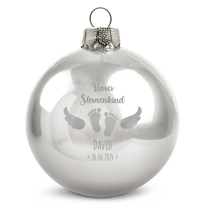 Gravierte Weihnachtskugel - Sternenkind