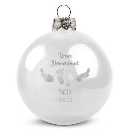 Gravierte Weihnachtskugel - Sternenkind
