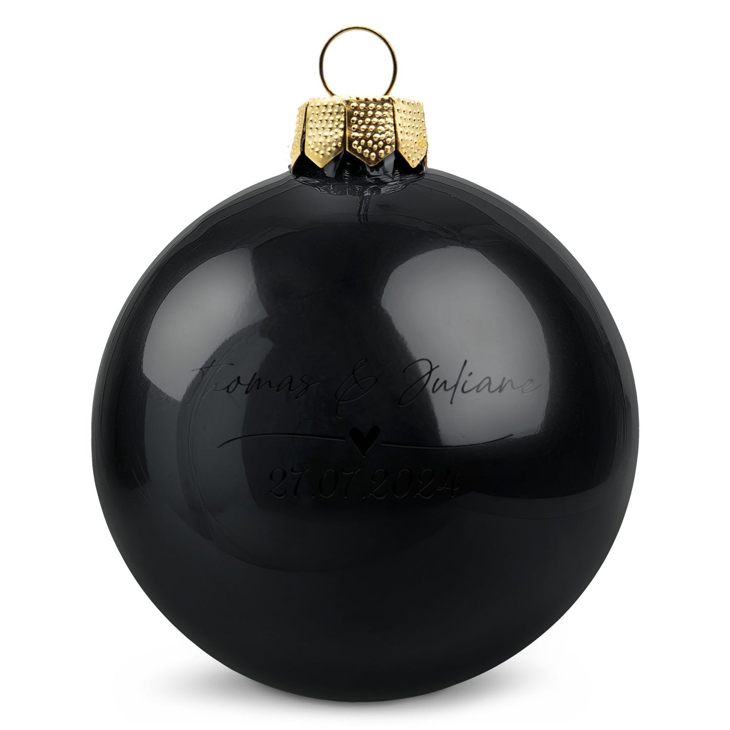 Gravierte Weihnachtskugel - Wedding Love