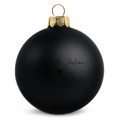 Gravierte Weihnachtskugel - Wedding Love