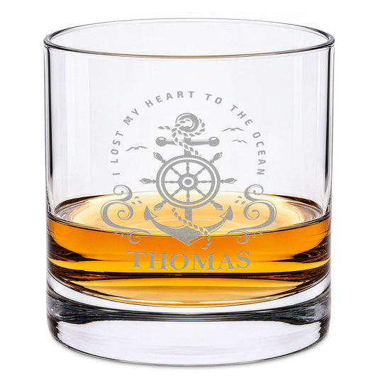 Leonardo Whiskyglas mit Gravur "Heart to the ocean"