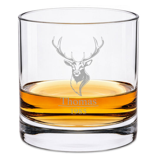 Leonardo Whiskyglas mit Gravur "Hirschkopf"