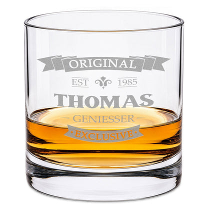 Leonardo Whiskyglas mit Gravur "Original V2"