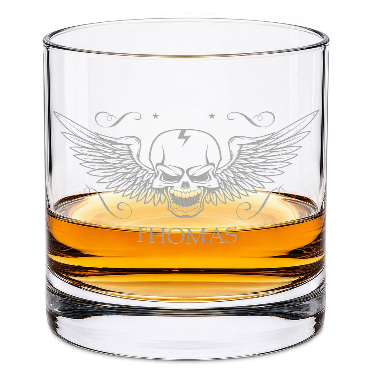 Leonardo Whiskyglas mit Gravur "Totenkopf"