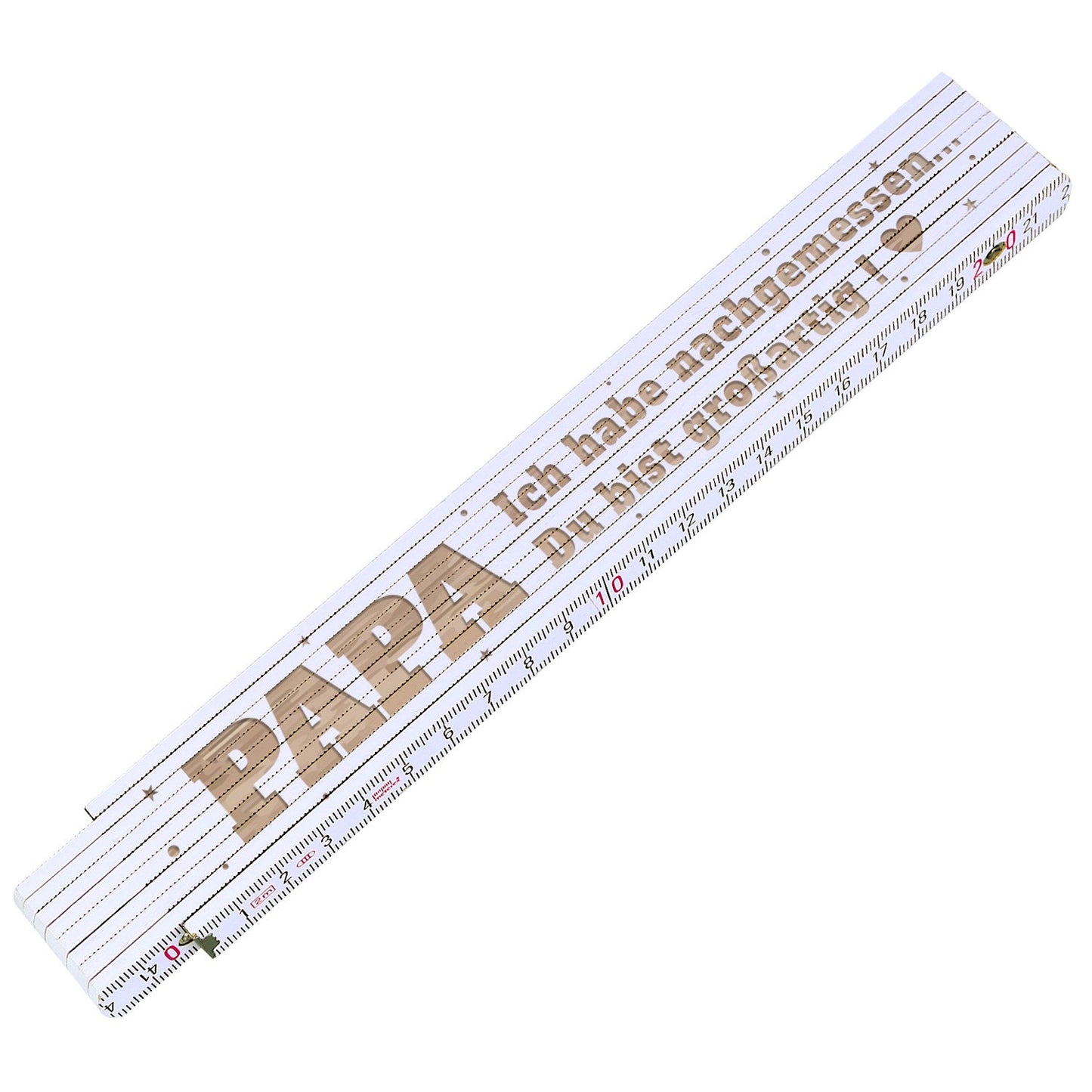 Zollstock 2 Meter mit Gravur - Papa ich habe nachgemessen
