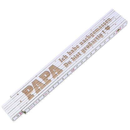 Zollstock 2 Meter mit Gravur - Papa ich habe nachgemessen