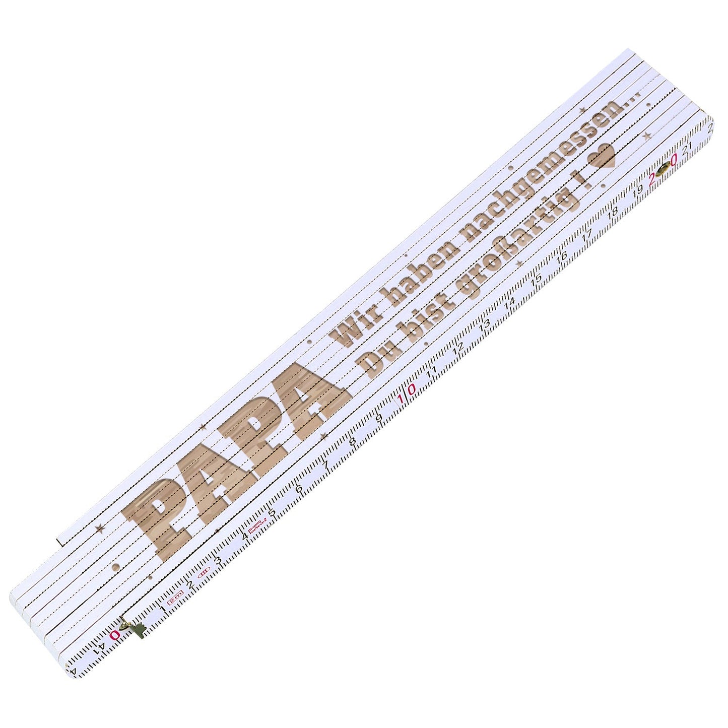 Zollstock 2 Meter mit Gravur - Papa ich habe nachgemessen