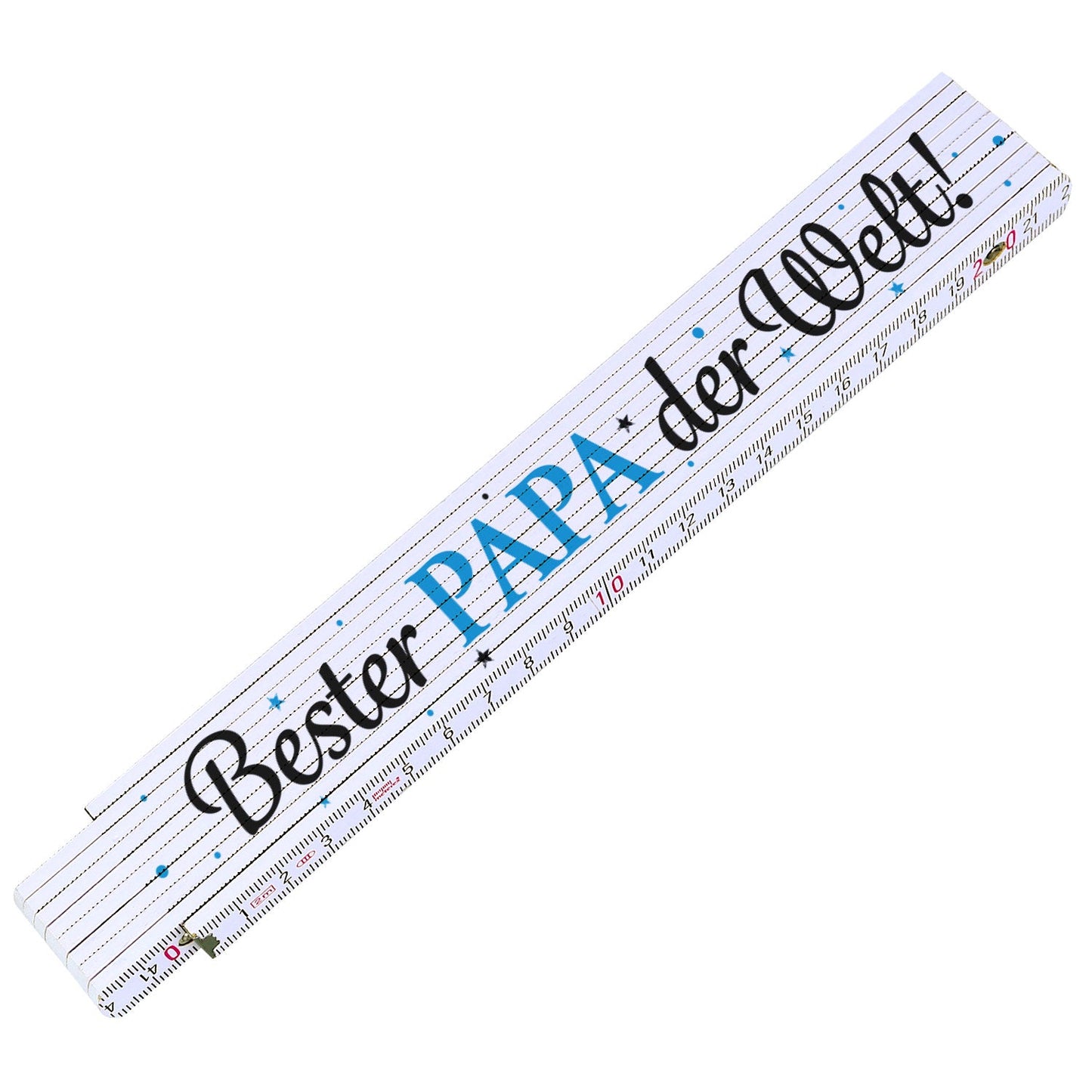 Zollstock 2 Meter - Bester Papa, Opa oder Onkel der Welt