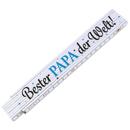 Zollstock 2 Meter - Bester Papa, Opa oder Onkel der Welt