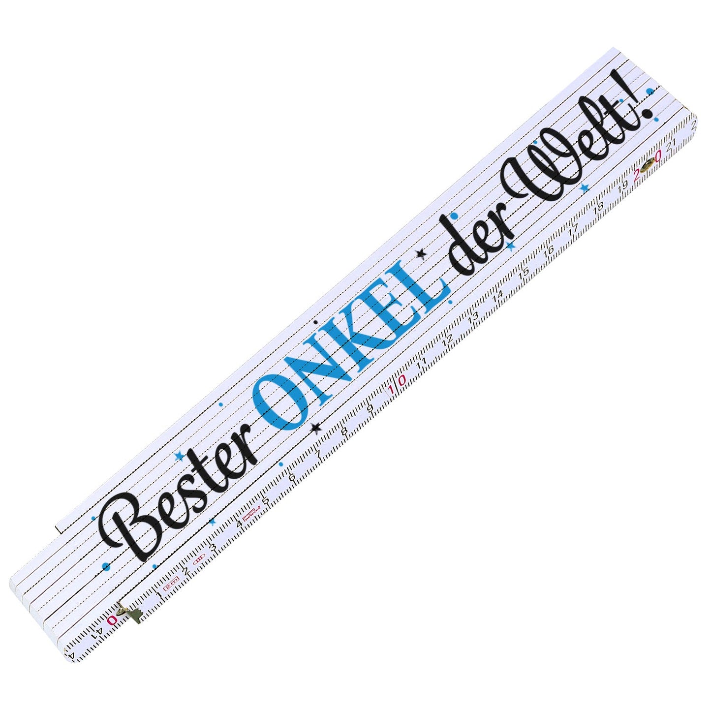 Zollstock 2 Meter - Bester Papa, Opa oder Onkel der Welt