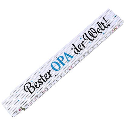 Zollstock 2 Meter - Bester Papa, Opa oder Onkel der Welt