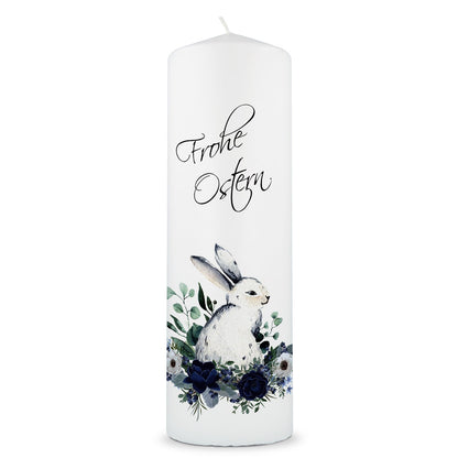 Große Kerze "Osterhase mit Blumen" zu Ostern