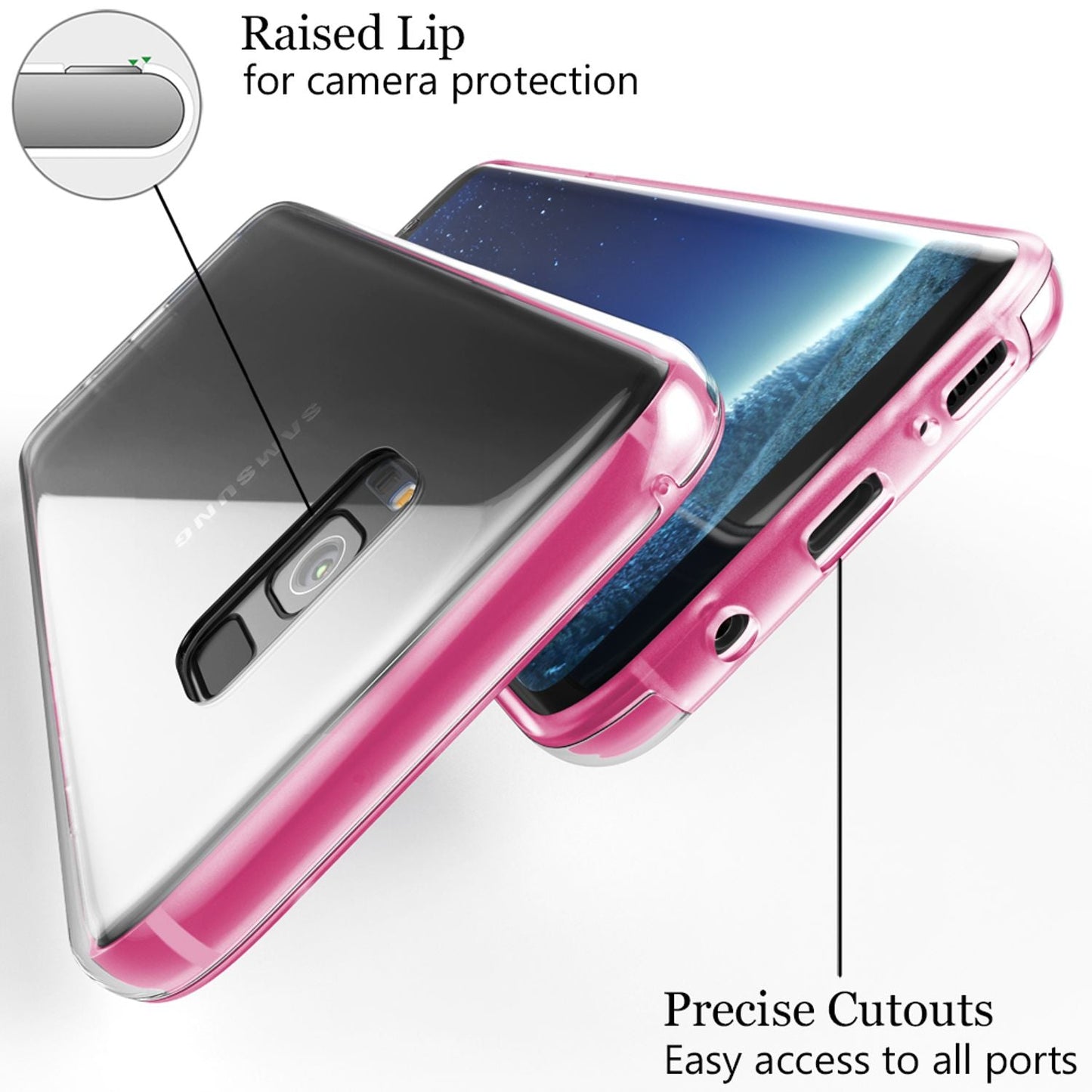 NALIA 360° Hülle für Samsung Galaxy S8 – Vorne & Hinten Schutz – 360GUARD (Full-Body Case) – Marke aus Berlin