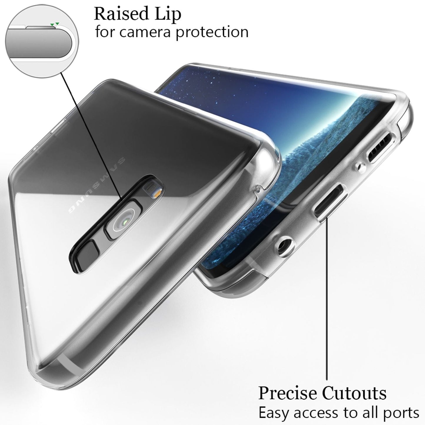 NALIA 360° Hülle für Samsung Galaxy S8 Plus – Vorne & Hinten Schutz – 360GUARD (Full-Body Case) – Marke aus Berlin