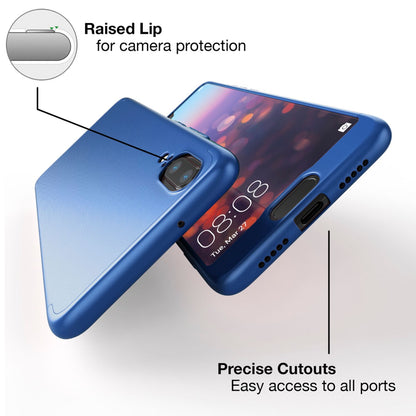 NALIA Rundum Handyhülle kompatibel mit Huawei P20, Cover 360° Grad Hülle Full-Body Doppel-Schutz mit Displayschutzglas, Slim Bumper Hard-Case 2 in 1 Etui, Rückseite & Rahmen