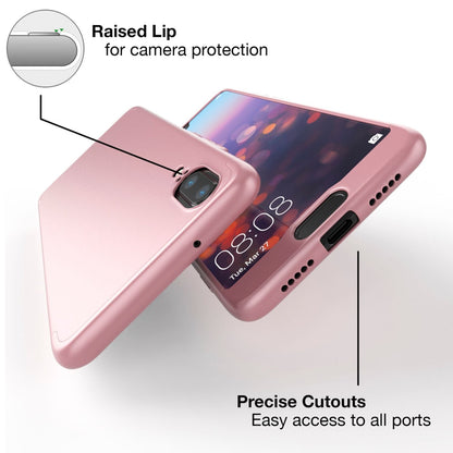 NALIA Rundum Handyhülle kompatibel mit Huawei P20, Cover 360° Grad Hülle Full-Body Doppel-Schutz mit Displayschutzglas, Slim Bumper Hard-Case 2 in 1 Etui, Rückseite & Rahmen