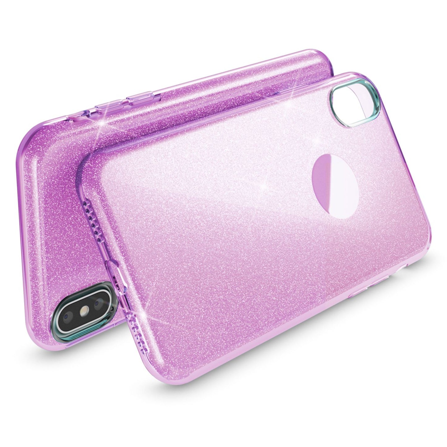 NALIA Glitzerhülle für iPhone XS Max – Funkelnder Glitzer-Look & Grip – SHINEPOP (Silikon Case) – Marke aus Berlin