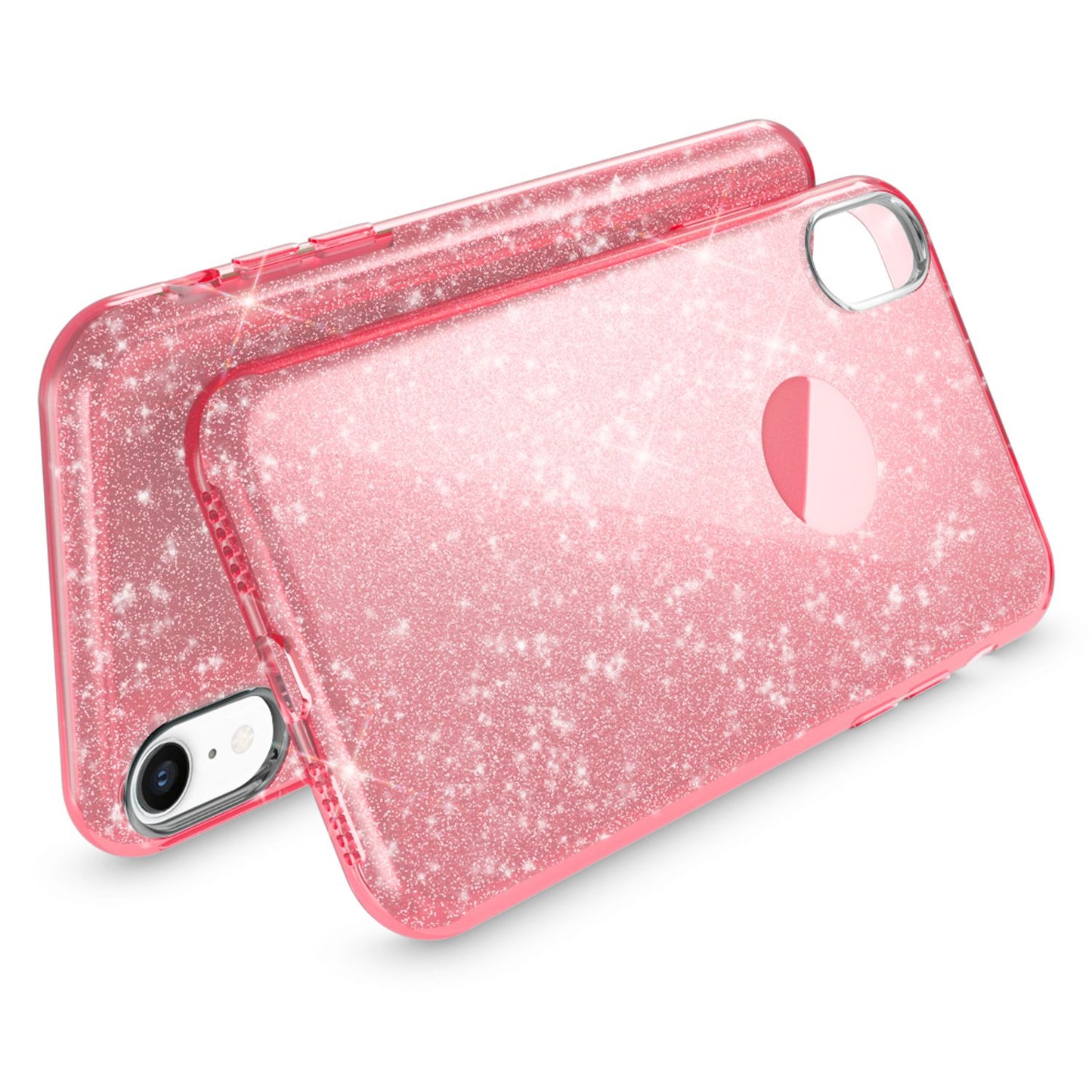 NALIA Glitzerhülle für iPhone XR – Funkelnder Glitzer-Look & Grip – SHINEPOP (Silikon Case) – Marke aus Berlin