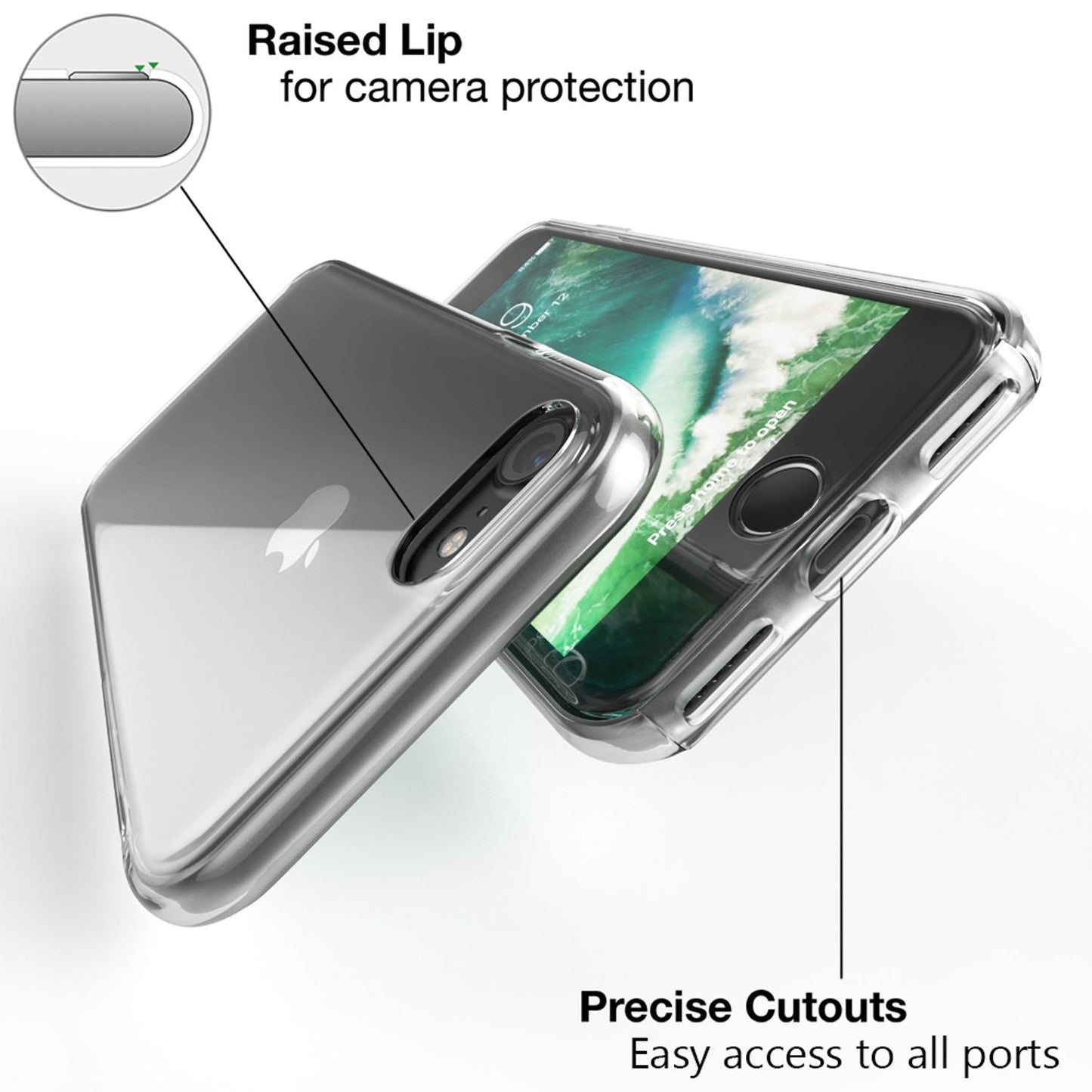 NALIA 360° Hülle für iPhone 7 / 8 / SE 2020 / SE 2022 – Vorne & Hinten Schutz – 360GUARD (Full-Body Case) – Marke aus Berlin
