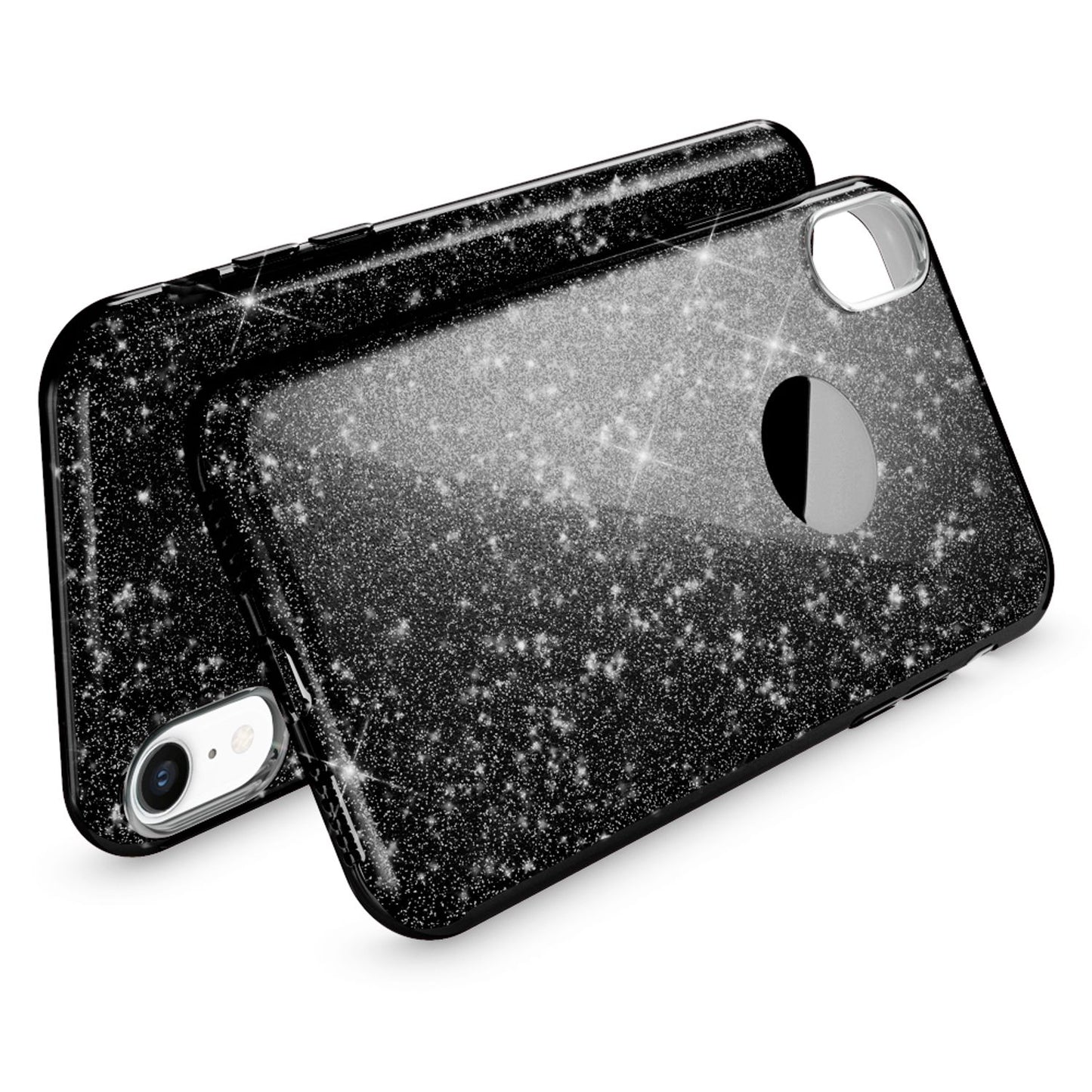 NALIA Glitzerhülle für iPhone XR – Funkelnder Glitzer-Look & Grip – SHINEPOP (Silikon Case) – Marke aus Berlin
