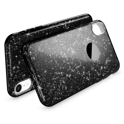 NALIA Glitzerhülle für iPhone XR – Funkelnder Glitzer-Look & Grip – SHINEPOP (Silikon Case) – Marke aus Berlin