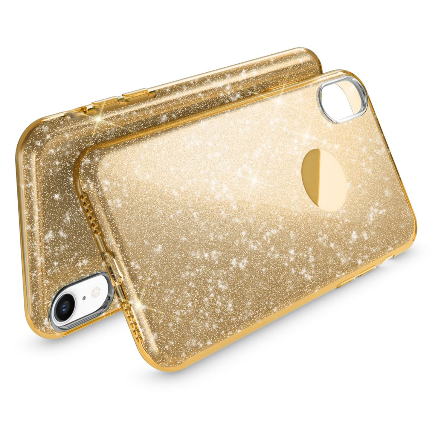 NALIA Glitzerhülle für iPhone XR – Funkelnder Glitzer-Look & Grip – SHINEPOP (Silikon Case) – Marke aus Berlin