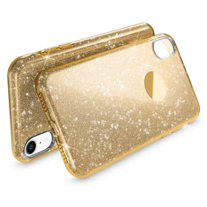 NALIA Glitzerhülle für iPhone XR – Funkelnder Glitzer-Look & Grip – SHINEPOP (Silikon Case) – Marke aus Berlin