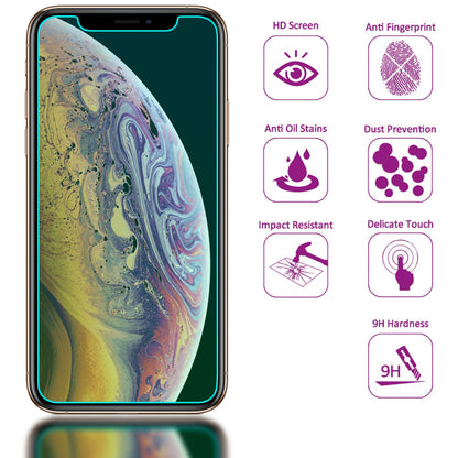 NALIA (2-Pack) Schutzglas kompatibel mit iPhone 11 Pro / iPhone X XS, 9H Full-Cover Display Schutz Glas-Folie, Dünne Bildschirm-Abdeckung Schutz-Film HD Screen Protector - Kristall-Klar Transparent