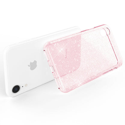 NALIA Glitzerhülle für iPhone XR – Funkelndes Silikon Case – DAZZLIN (Transparent & Stoßfest) – Marke aus Berlin