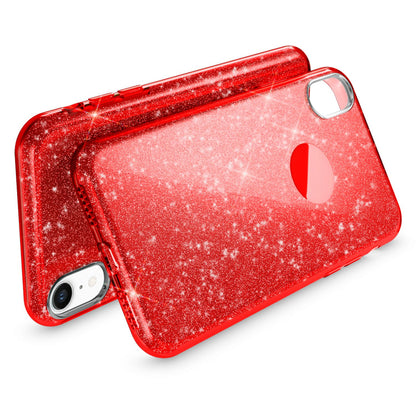 NALIA Glitzerhülle für iPhone XR – Funkelnder Glitzer-Look & Grip – SHINEPOP (Silikon Case) – Marke aus Berlin