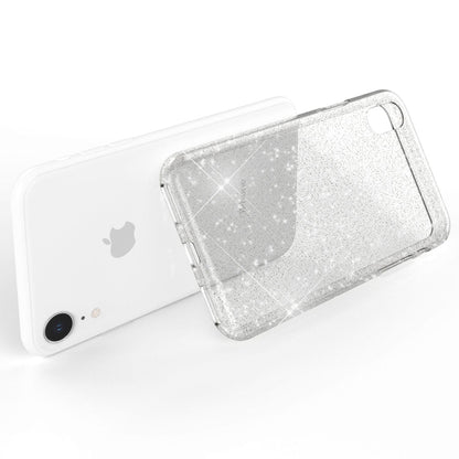 NALIA Glitzerhülle für iPhone XR – Funkelndes Silikon Case – DAZZLIN (Transparent & Stoßfest) – Marke aus Berlin