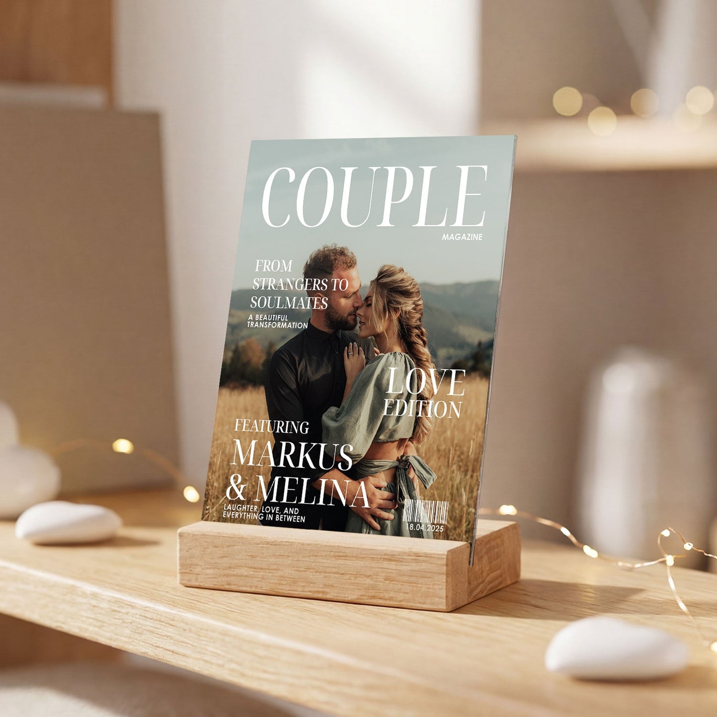 Love Magazine auf Acryl - Personalisiertes Geschenk mit Foto