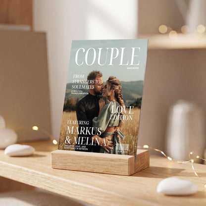 Love Magazine auf Acryl - Personalisiertes Geschenk mit Foto