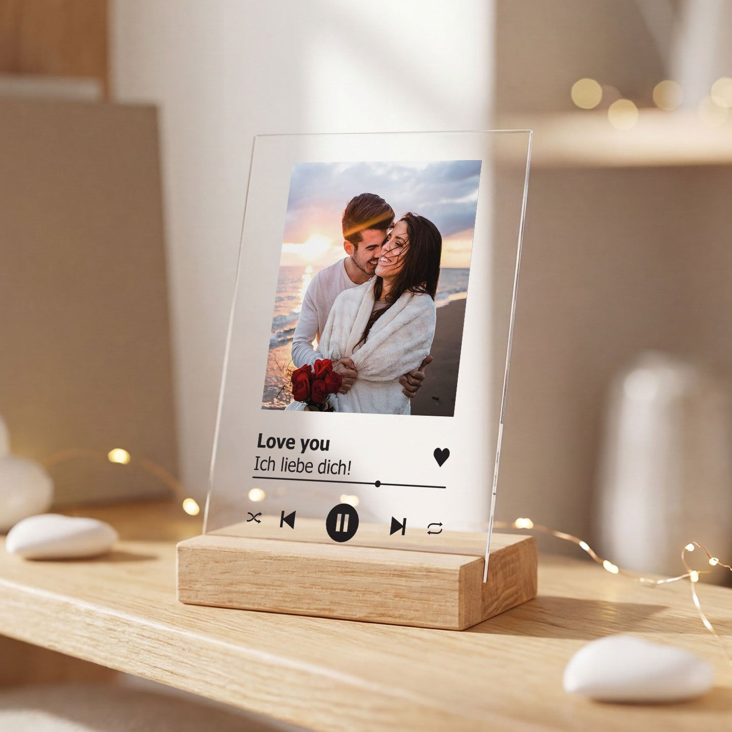 Personalisiertes Song Cover auf Acrylglas - Geschenk mit eigenem Foto im Musik Cover Design