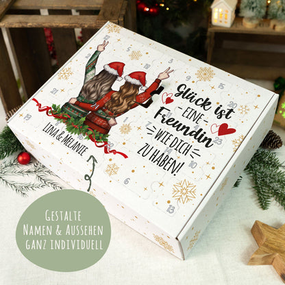 Personalisierter DIY Adventskalender - Konfigurator Freundinnen zum selbst Befüllen