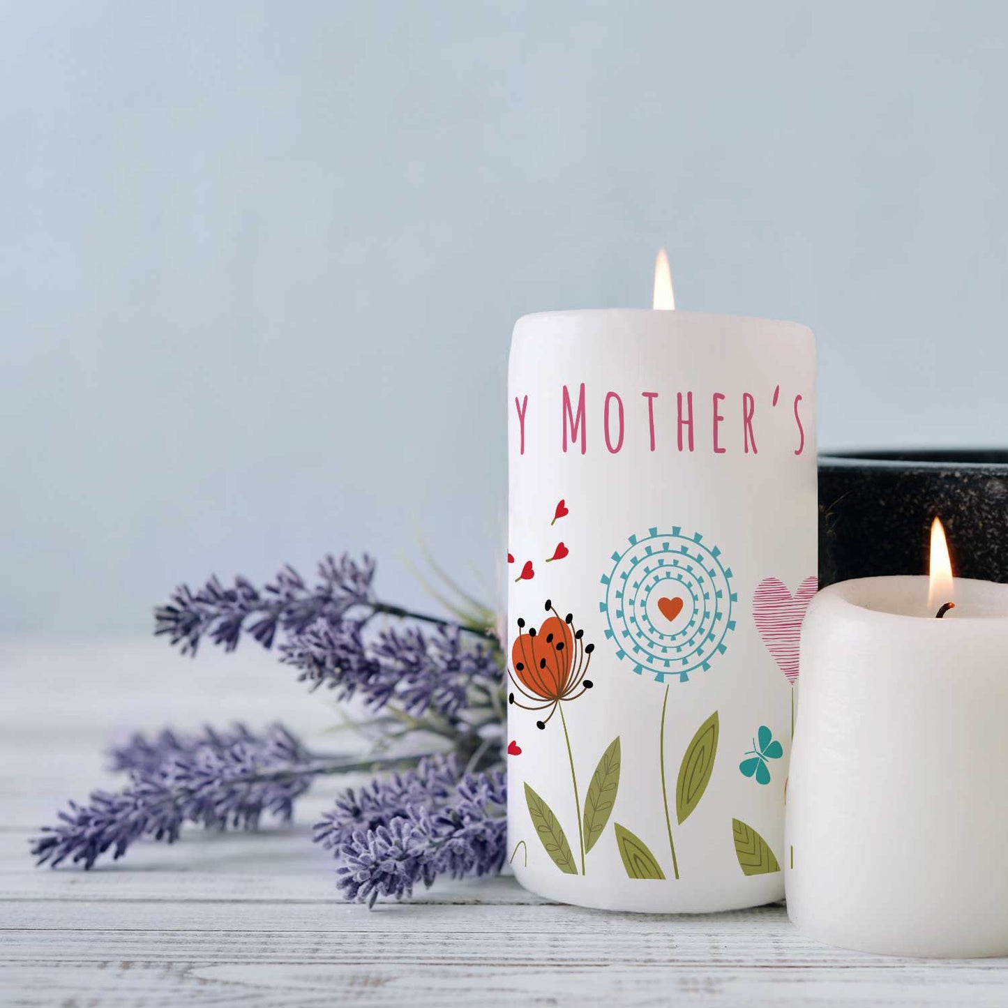 Kleine Kerze "Happy Mother's Day" zum Muttertag