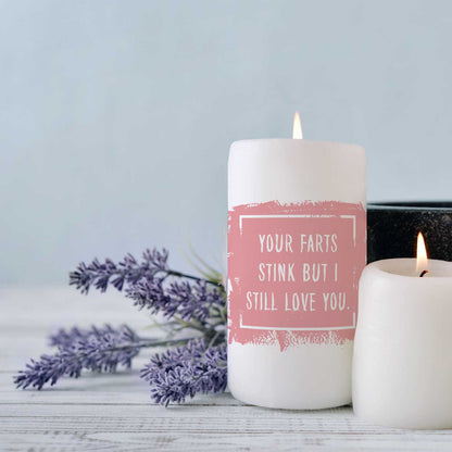 Kleine Kerze mit Spruch "Your Farts Stink"