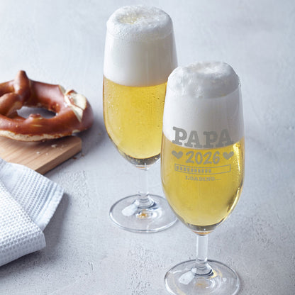 Leonardo Bierglas mit Gravur "Papa Loading"