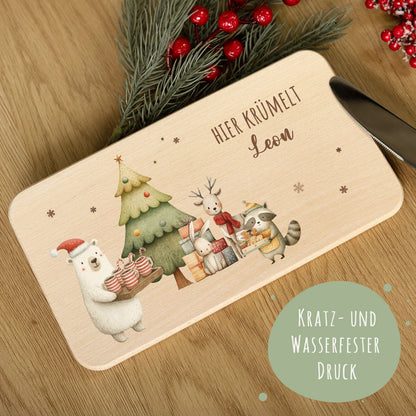 Frühstücksbrettchen zu Weihnachten - Festvorbereitung - personalisiert mit Name