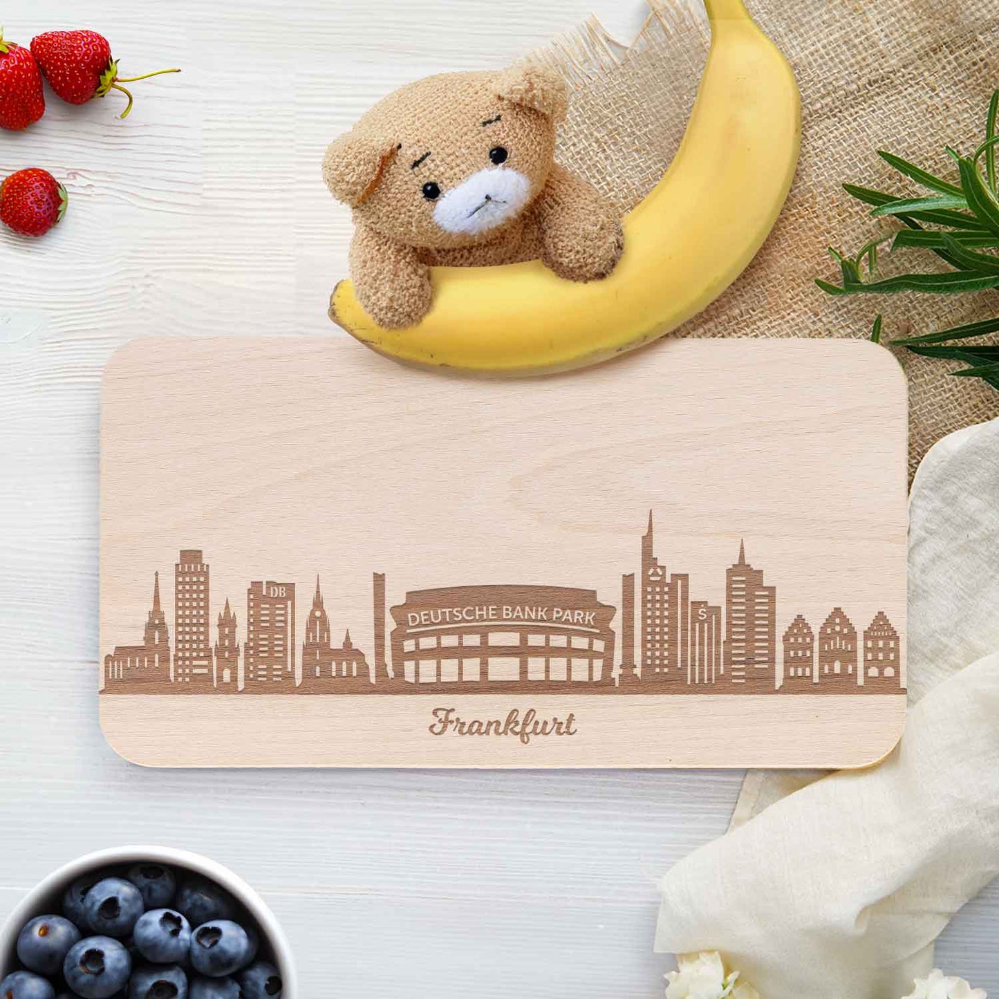 Frühstücksbrettchen Skyline Frankfurt